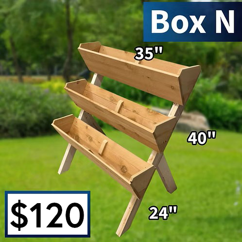3 Tiered Cedar Planter with Pricing